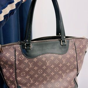 Louis Vuitton Black and Brown Monogram Tote